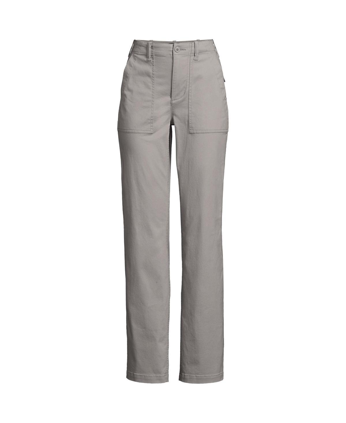 Womens Lands End High Rise Chino Utility Pants Product Image