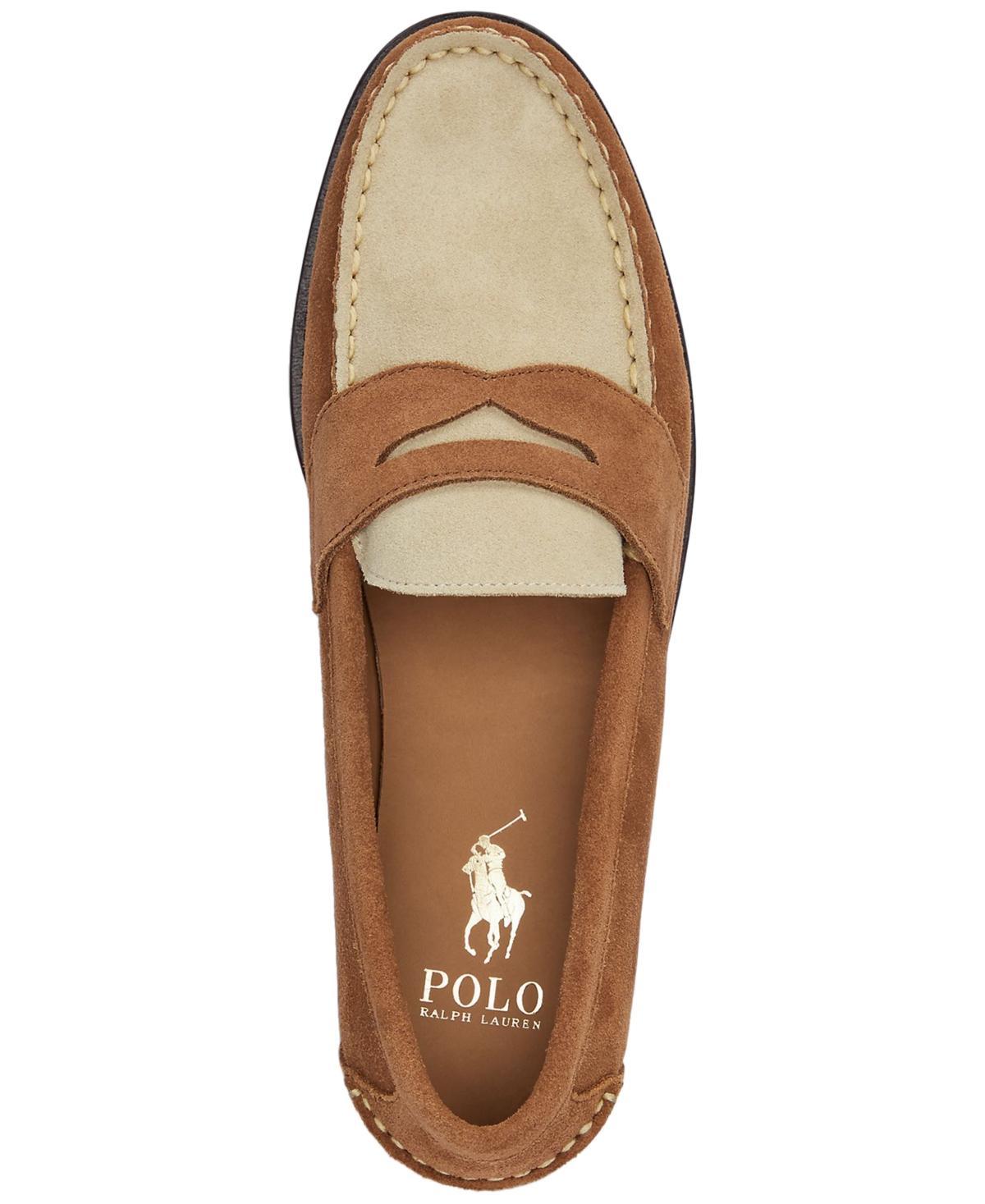 POLO RALPH LAUREN Alston Two-tone Penny Loafers Men In Light Brown Product Image