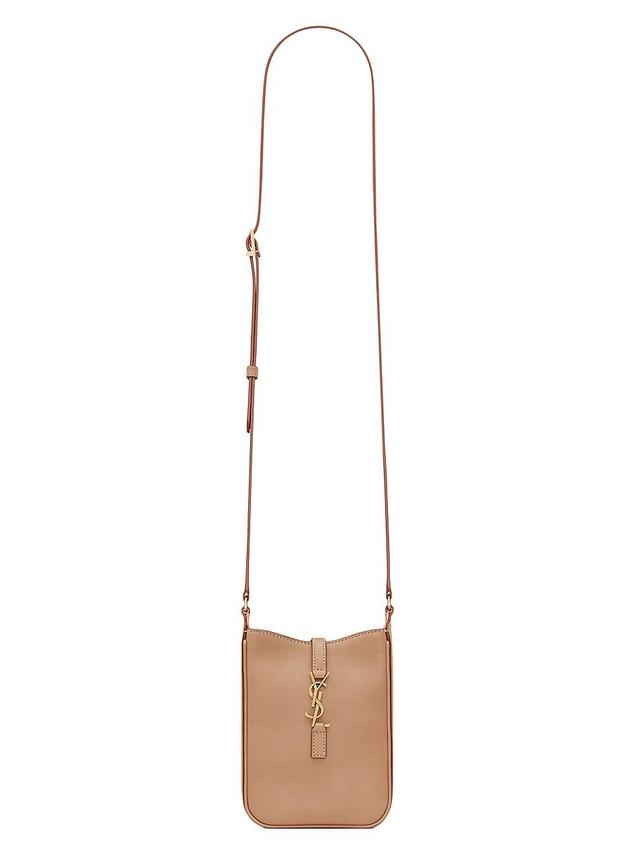 Womens Le 5  7 Mini Vertical Bag in Vegetable-Tanned Leather Product Image