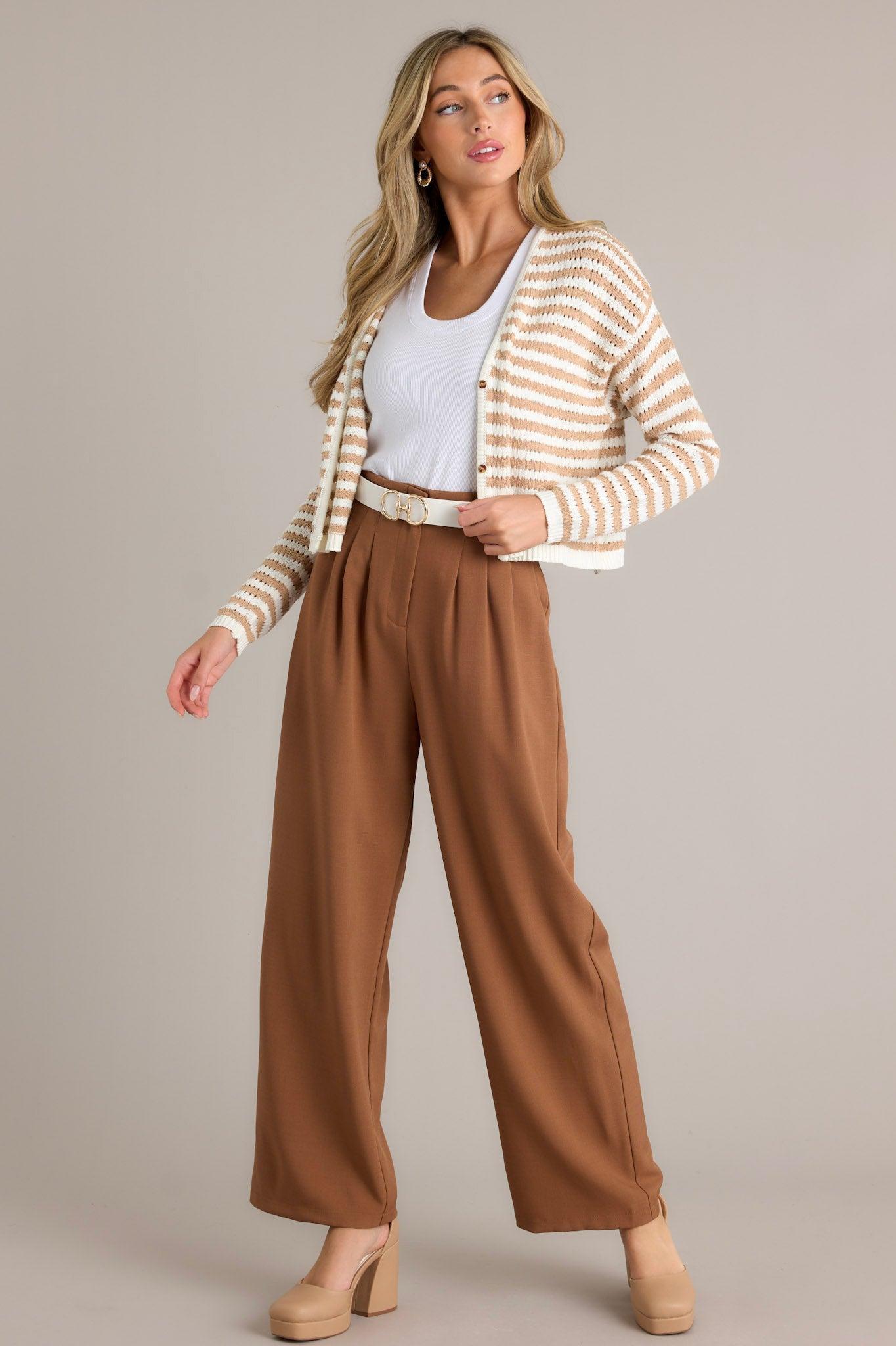 Urban Uproar Coffee Straight Leg Pants Product Image