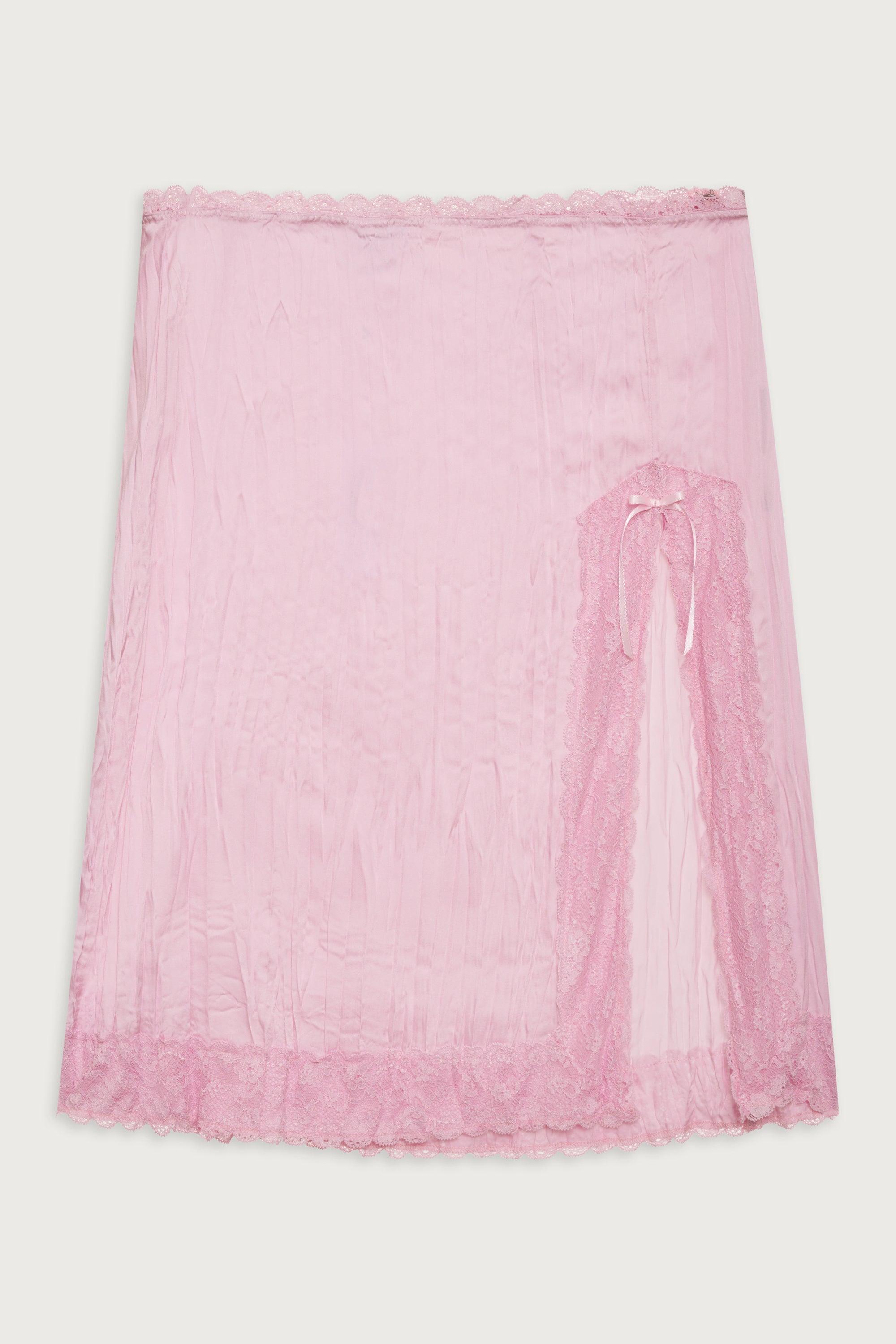 Countryside Satin Midi Skirt - French Rose Product Image