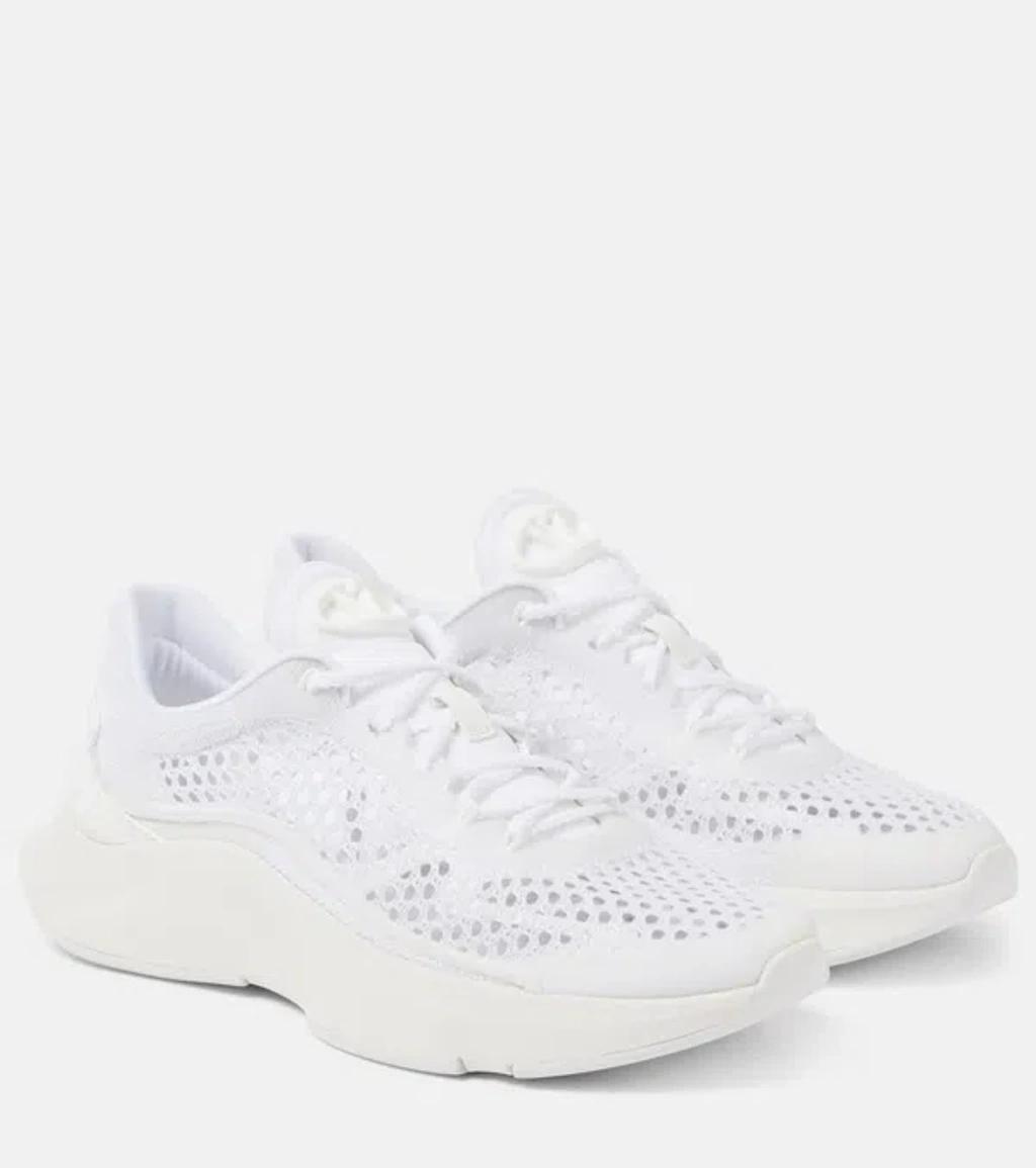 White True Actress Mesh Sneakers In 0bo Bianco/bianco/bi Product Image