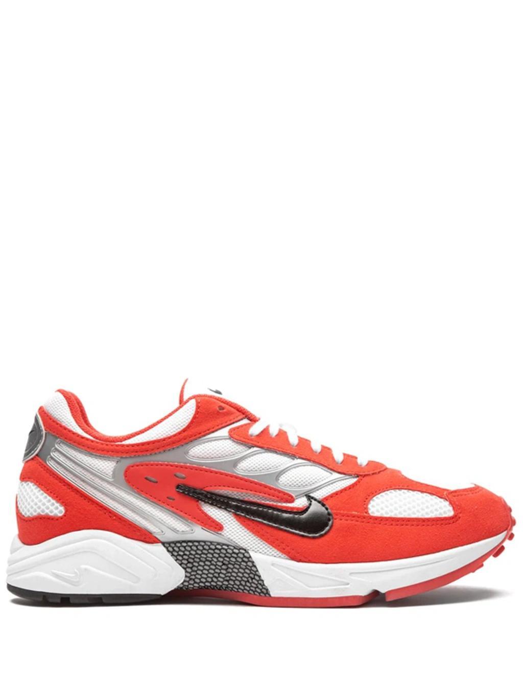 NIKE Air Ghost Racer Low-top Sneakers In Track Red/black/white/metallic Silver Product Image