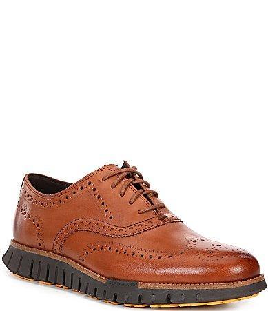 Cole Haan Mens Zergrand Remastered Wingtip Oxford Shoes - Brown Size 11 Product Image