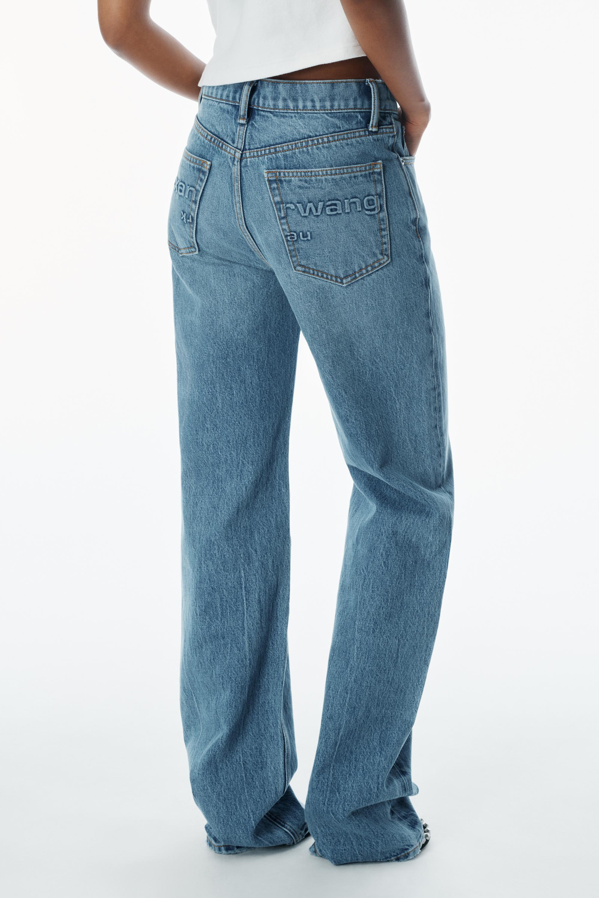 Ez Mid-rise Jeans With Logo Pocket Product Image