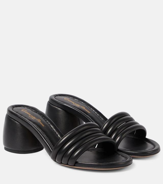 Malou 60 Leather Sandal In Black Product Image