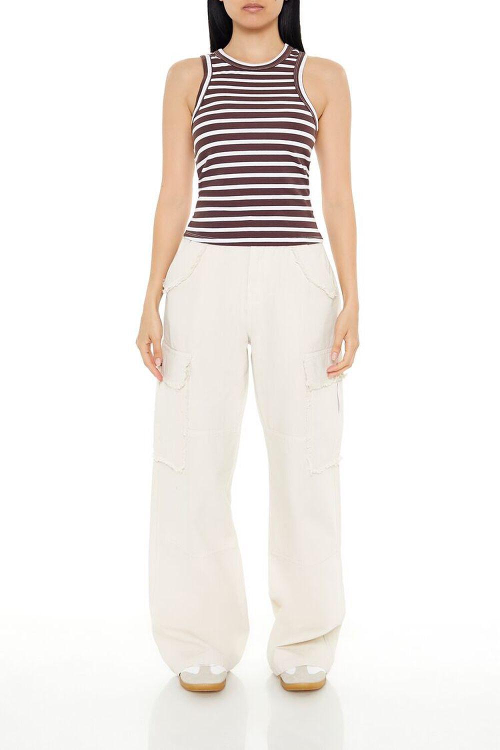 Striped Rib-Knit Tank Top | Forever 21 Product Image