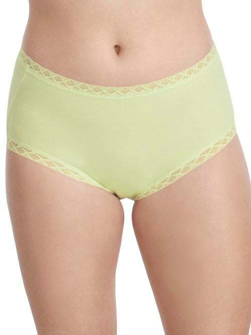 Natori Bliss Lace-Trim High Rise Cotton Brief 755058 Product Image