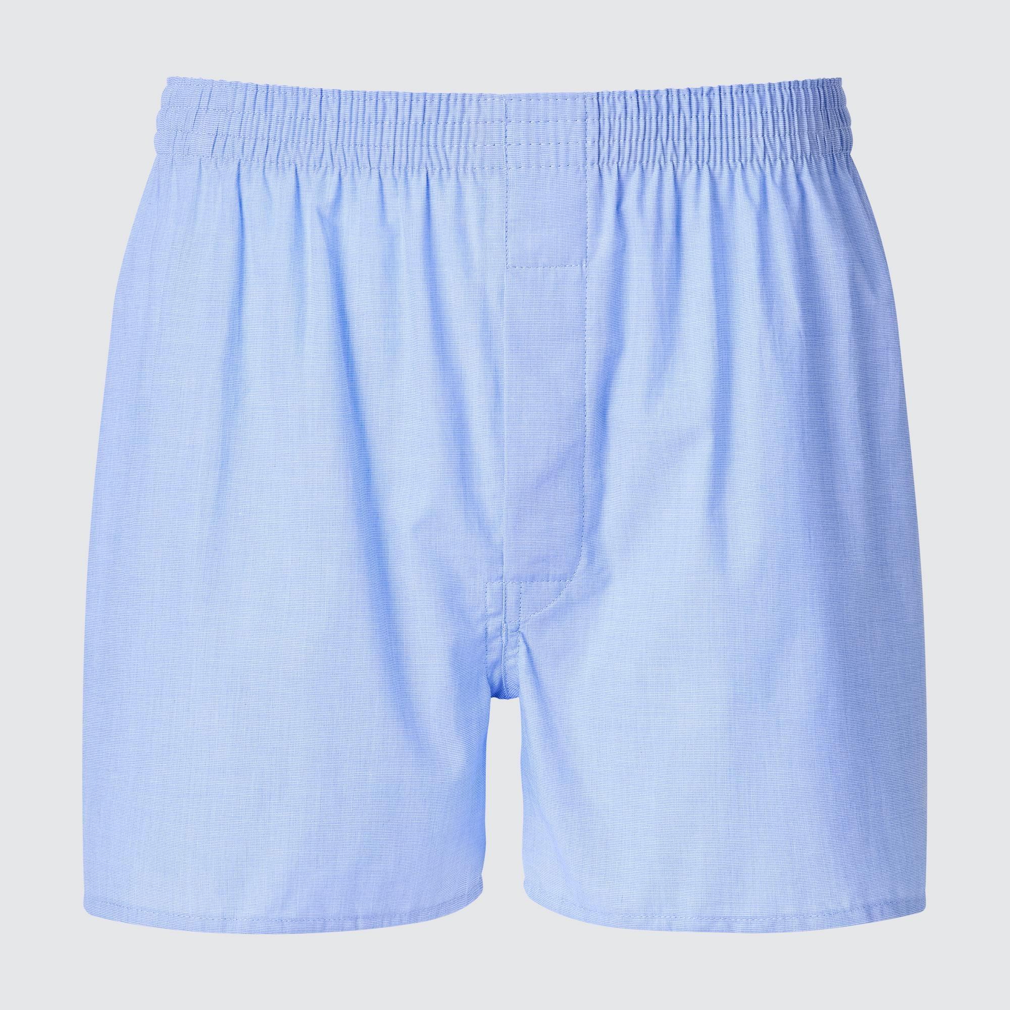 Mens Woven Trunks Blue Large UNIQLO US Product Image