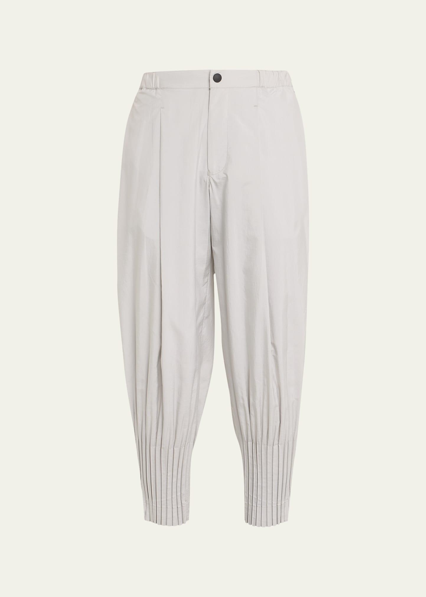 Mens Pleated Snap-Front Track Pants Product Image