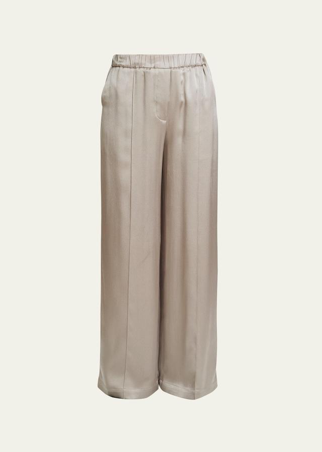 Womens Silk-Blend Pajama Trousers Product Image