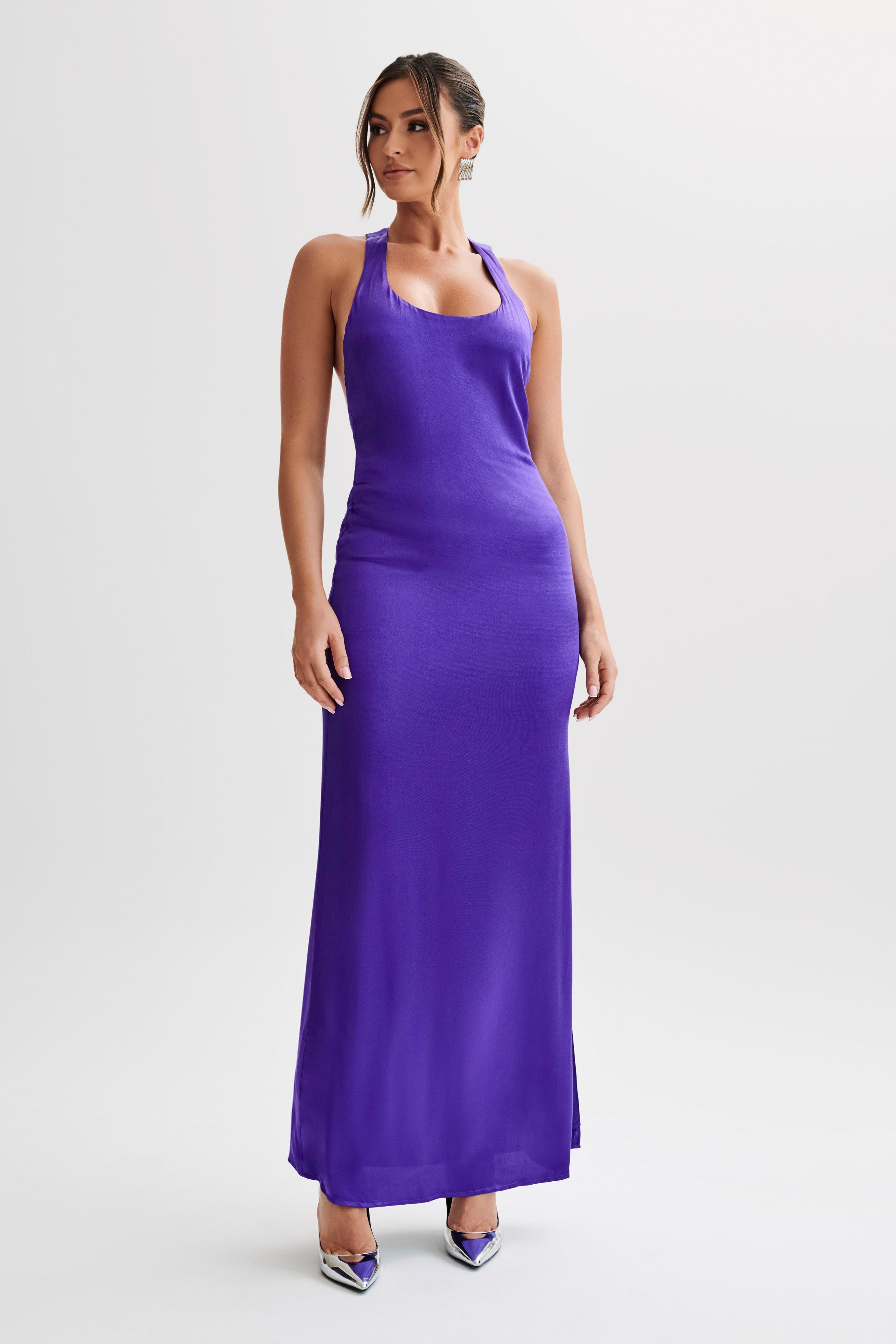 Jacquelyn Racerback Maxi Dress - Deep Purple Product Image