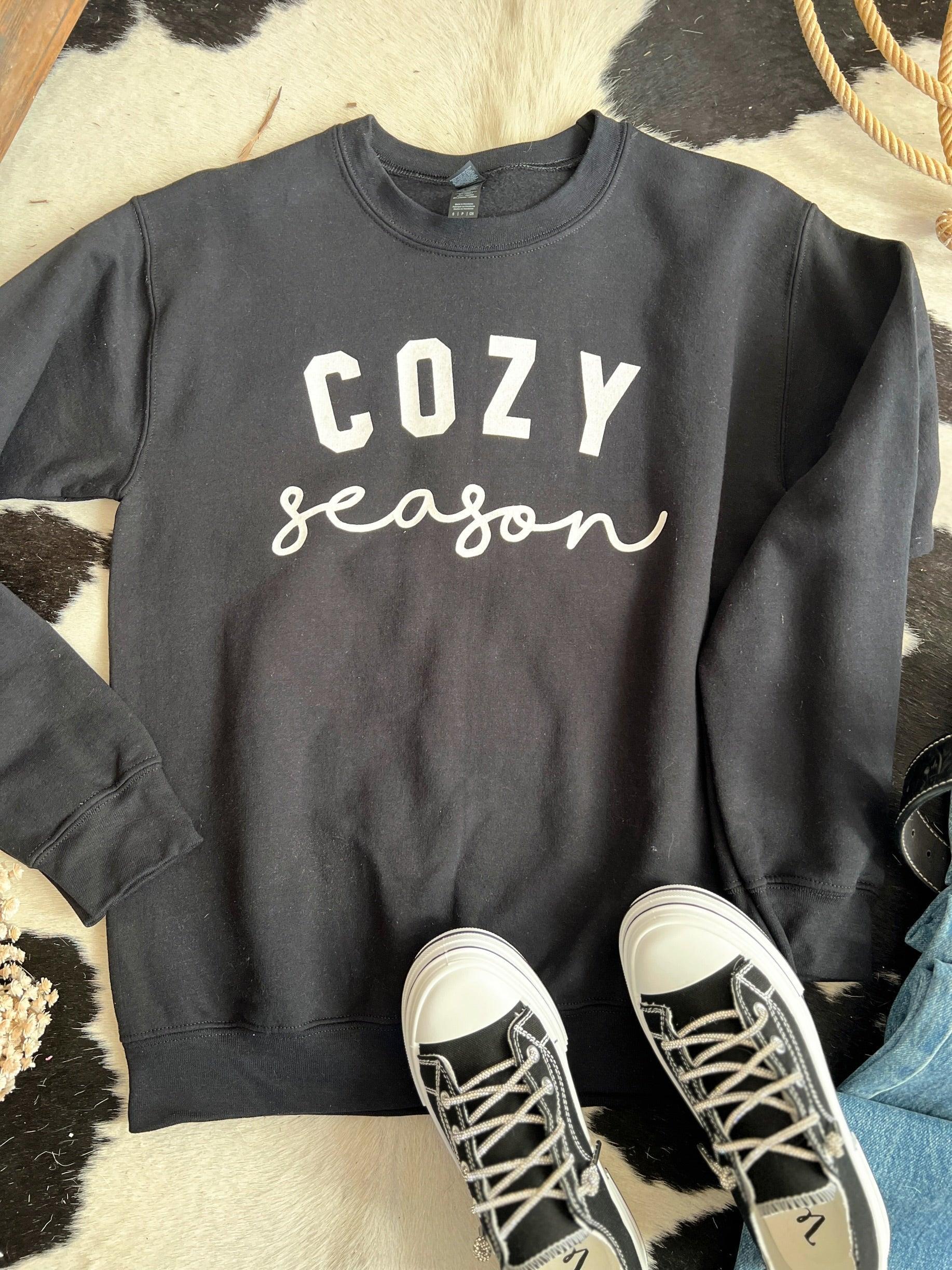 Cozy Season Graphic Crew Neck Sweatshirt - 3 Colors Product Image