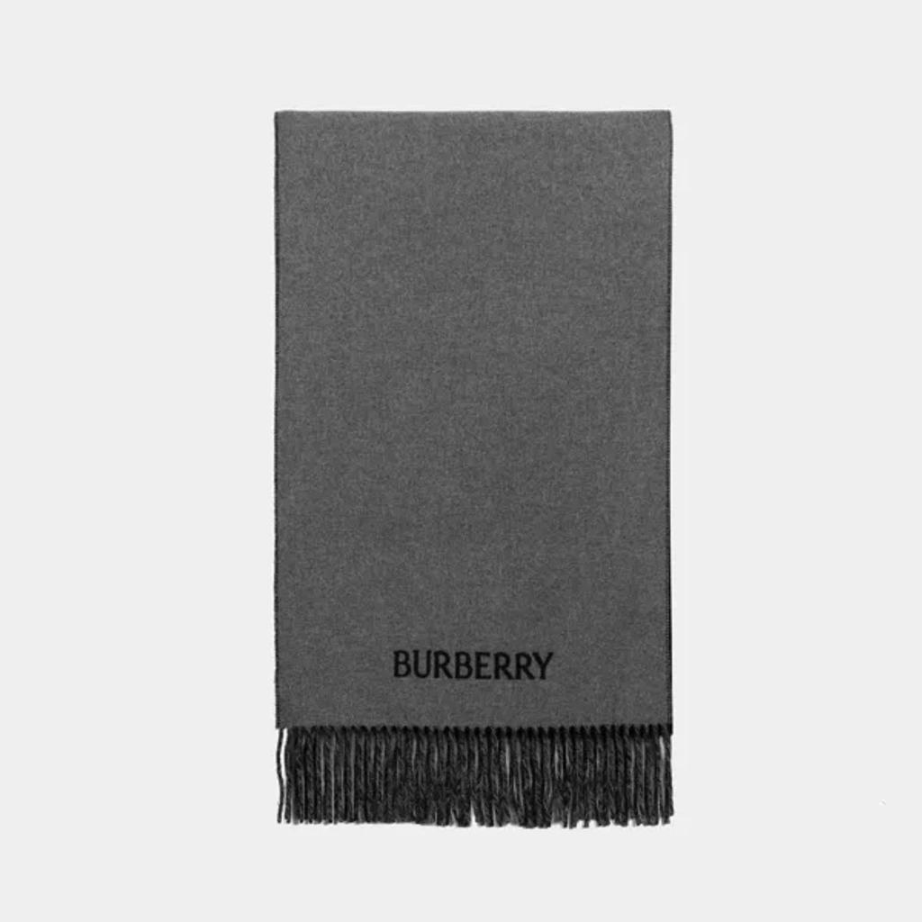 BURBERRY Knight Logo Scarf In Grey Product Image