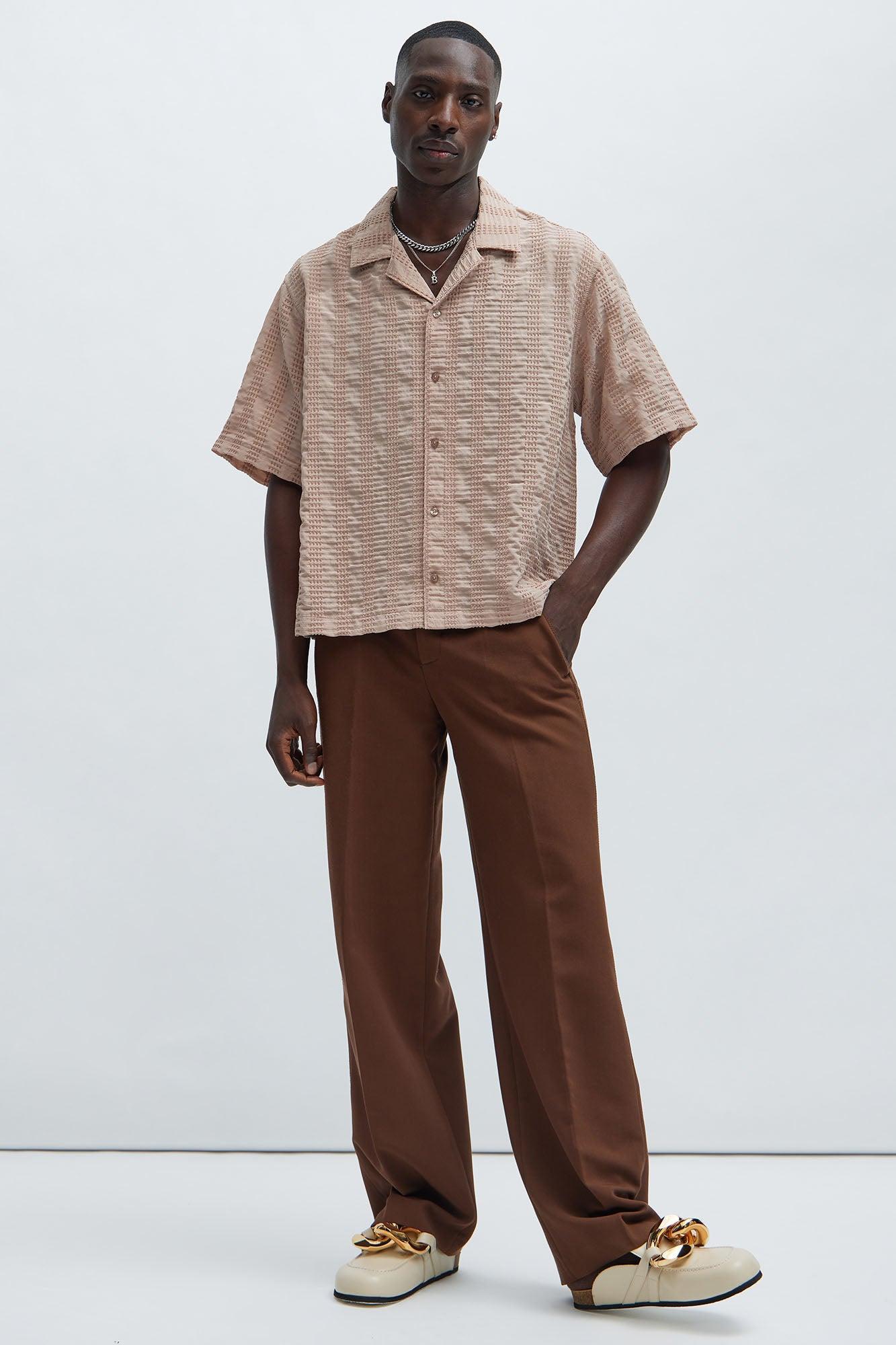 Runway Textured Shirt - Taupe Product Image