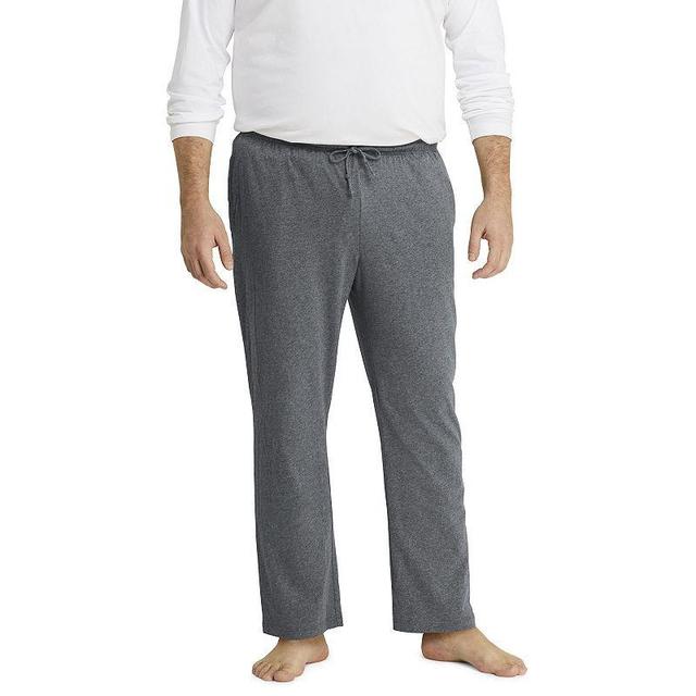 Big & Tall Lands End Knit Jersey Sleep Pants, Mens Grey Heather Product Image