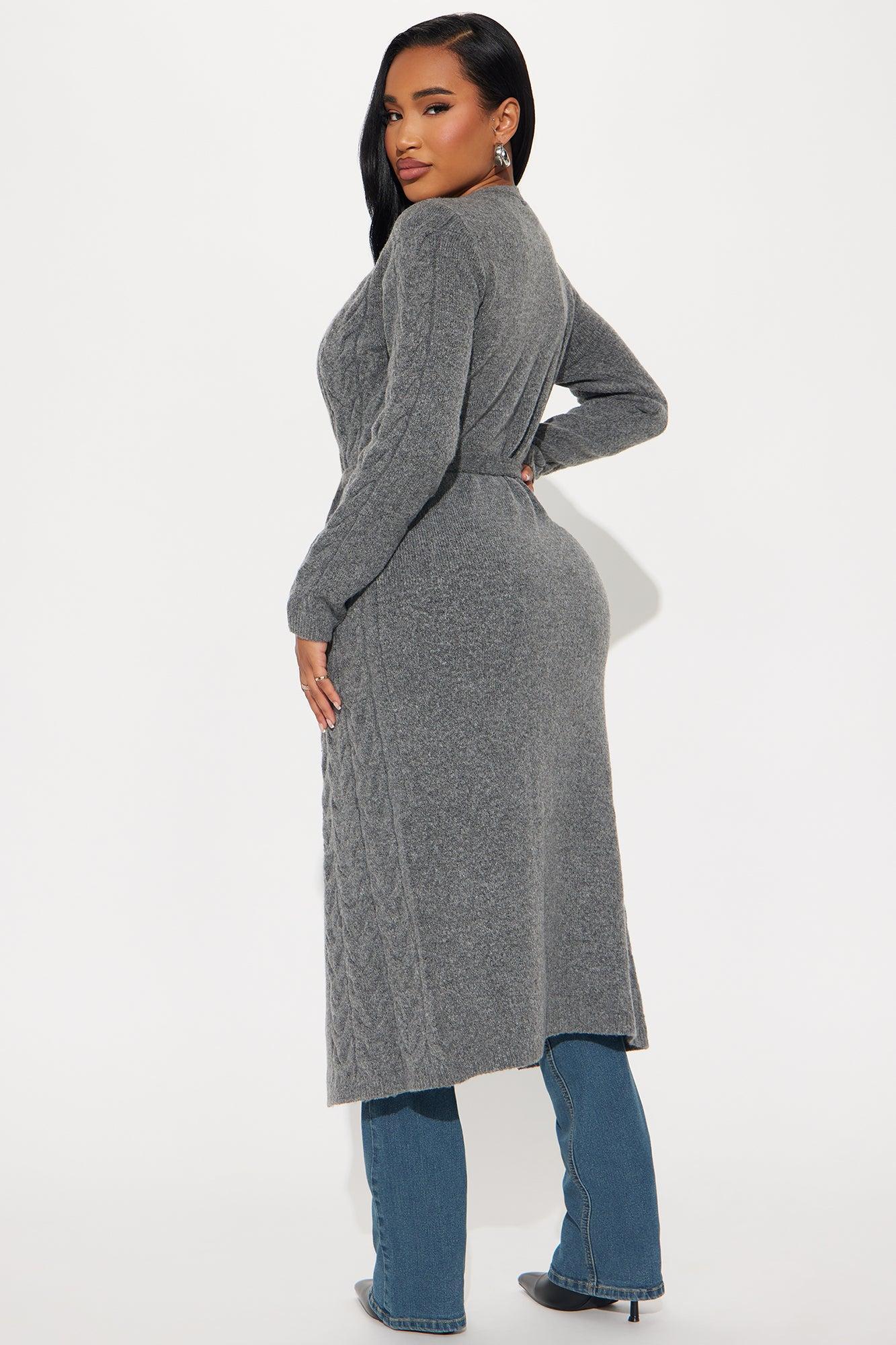 Coldest Winter Long Cardigan - Grey Product Image