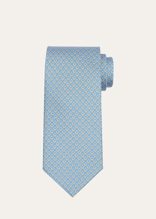 FERRAGAMO Gancini Pattern Silk Tie Product Image