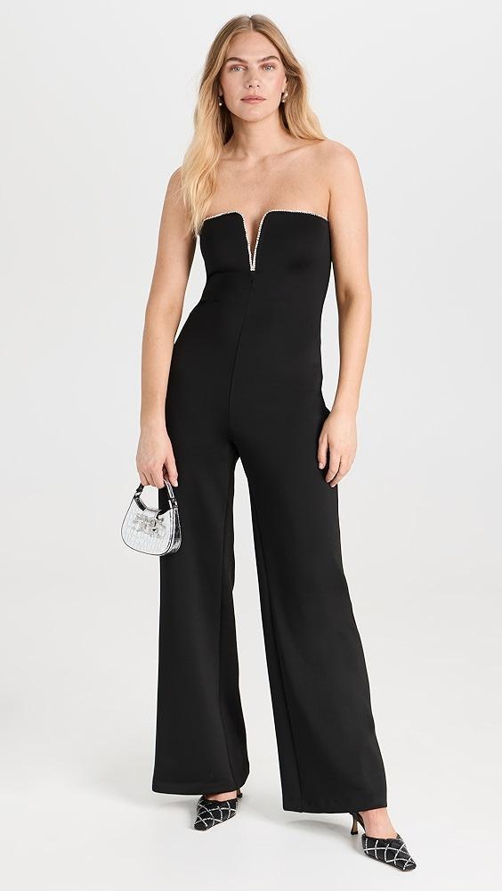 Good American Crystal Scuba V Bar Jumpsuit | Shopbop Product Image