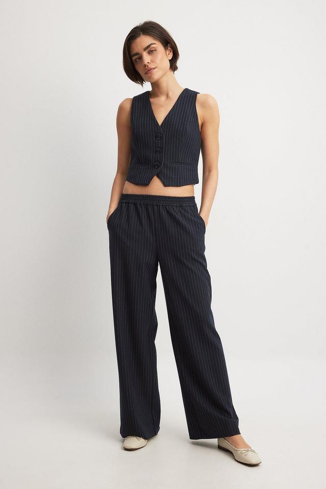 Elastic Mid Waist Pants Product Image