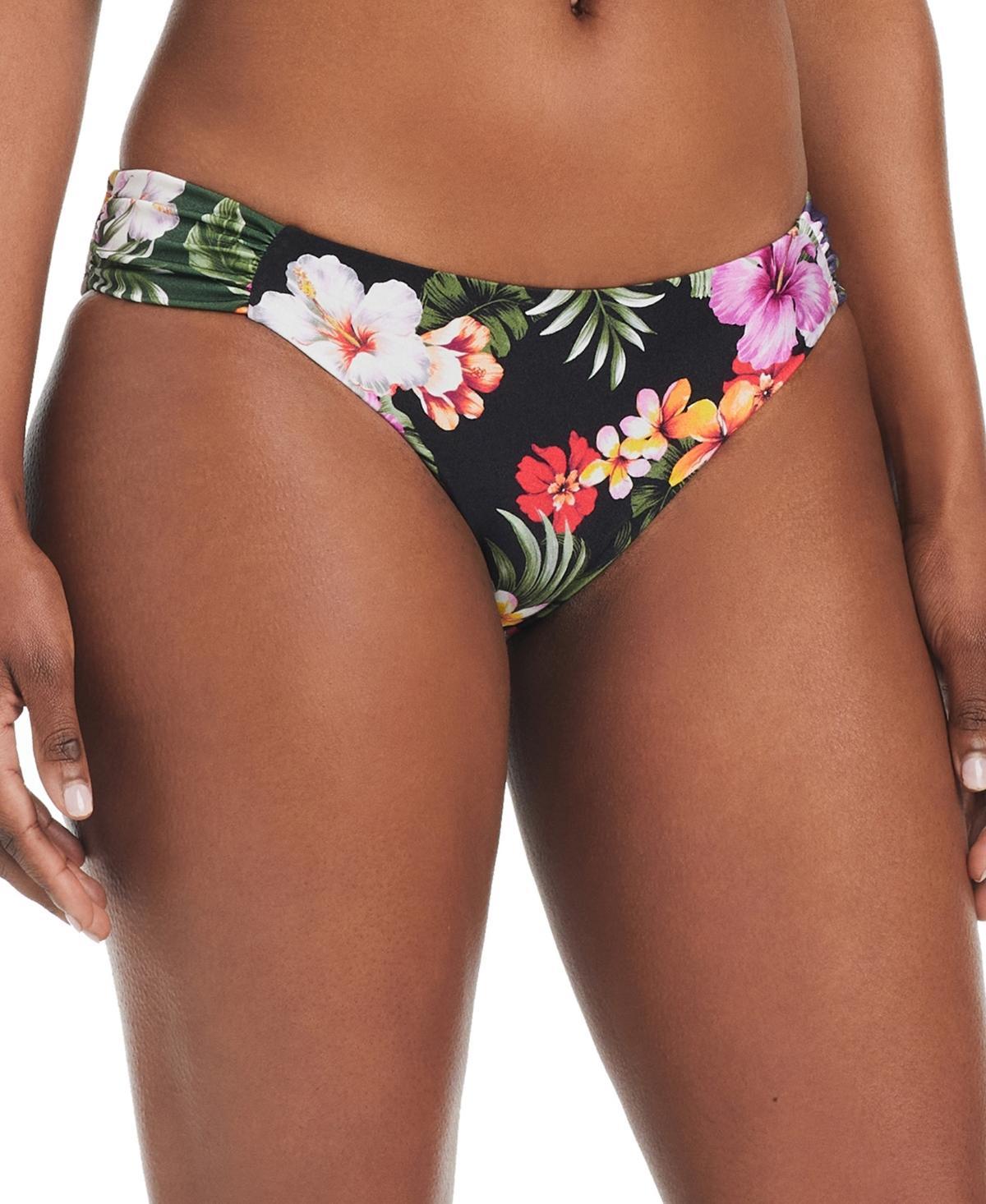 Bar Iii Womens Floral-Print Side-Tab Hipster Bottoms, Created for Macys Product Image