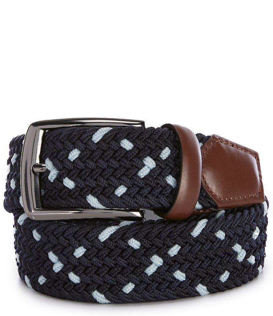 Roundtree & Yorke Diamond-Pattern Web Belt Product Image