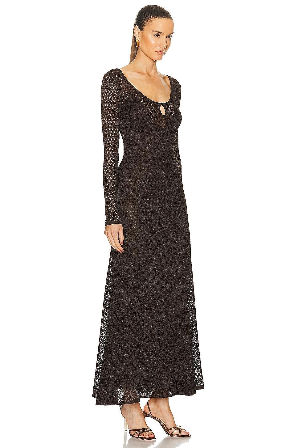 TOM FORD Scoop Neck Dress in Brown Product Image