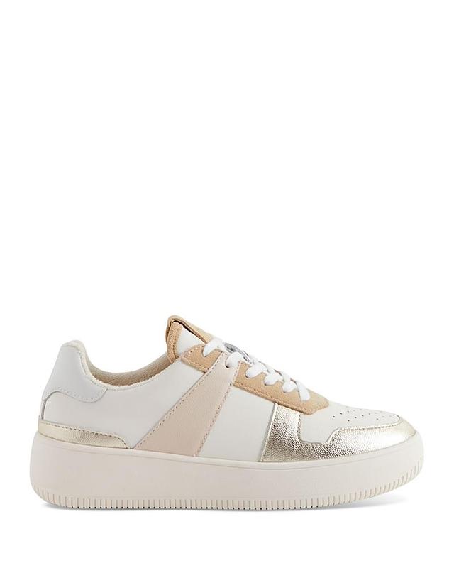 Reiss Womens Aira Mid Top Platform Trainer Sneakers Product Image