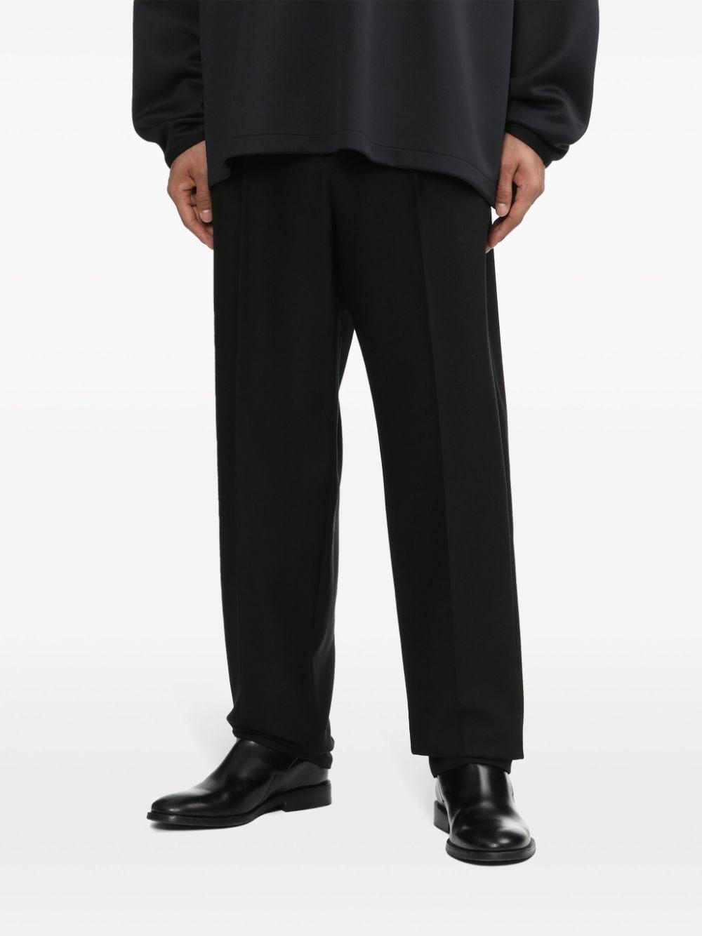 Tailored Straight-leg Trousers In Black Product Image