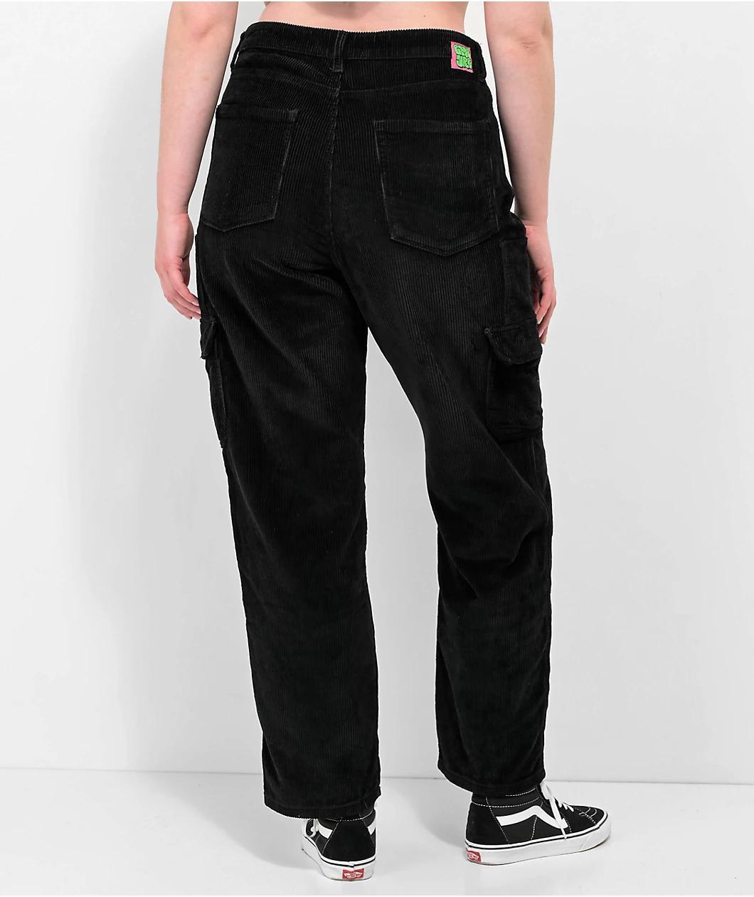 Empyre Tori Black Corduroy Cargo Skate Pants Product Image