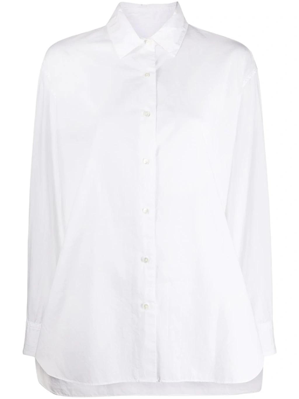 Kristen Cotton Shirt In White Product Image