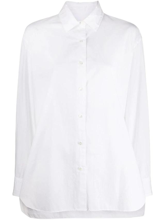 Kristen Cotton Shirt In White Product Image