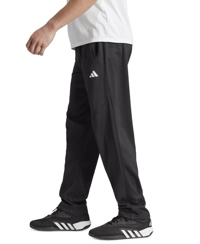 adidas Mens Game & Go Small Logo Training Moisture-Wicking Open Hem Fleece Joggers Product Image