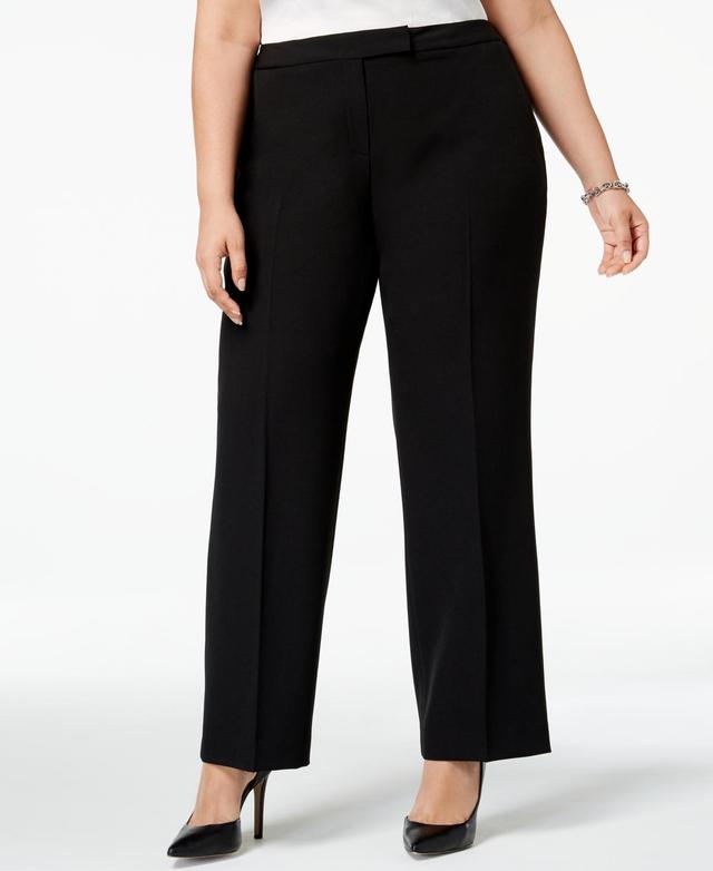 Kasper Stretch Crepe Wide Leg Pants Product Image