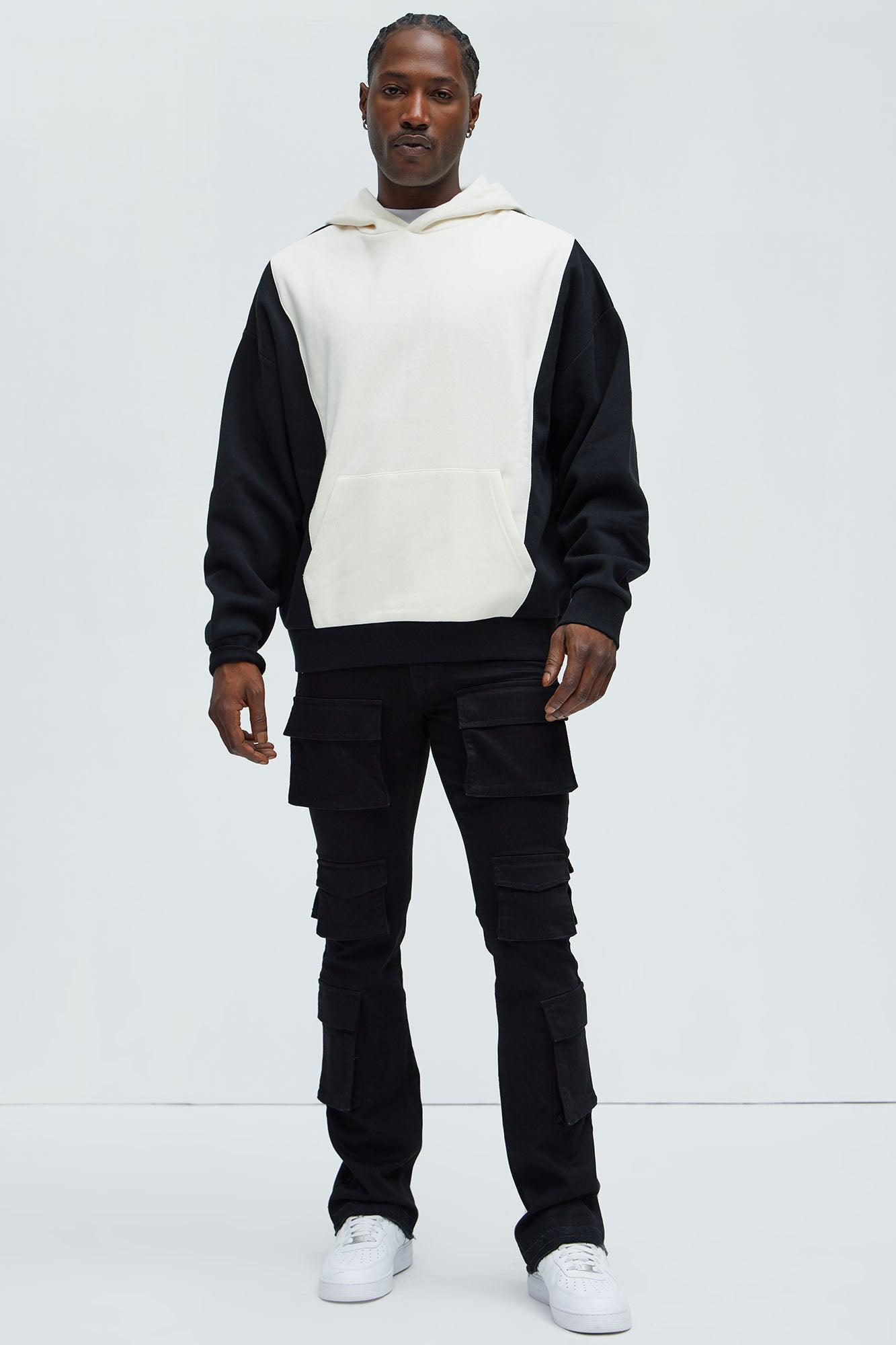 Tyson Milo Contrast Oversized Hoodie - Black/combo Product Image