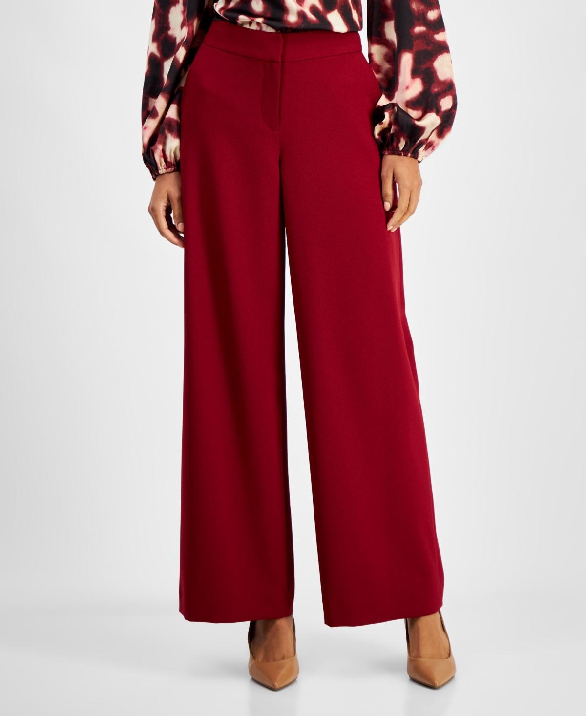 Tahari Asl Womens Wide-Leg Mid-Rise Pants Product Image