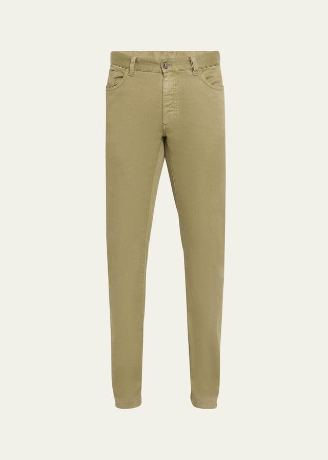 Mens Linen-Cotton Twill 5-Pocket Pants Product Image