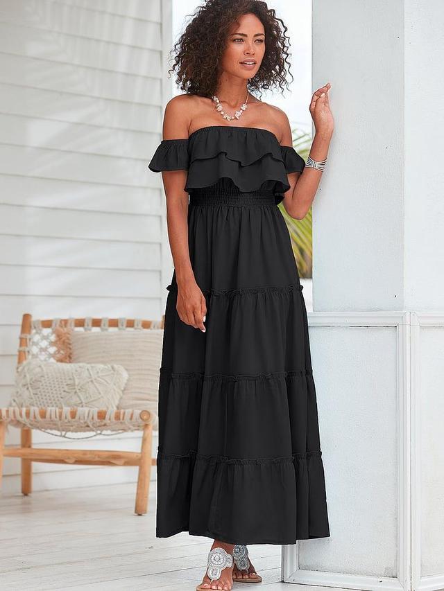 Tiered Carmen Maxi Dress Product Image