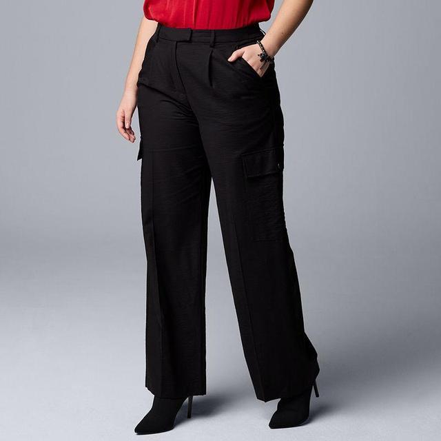 Womens Simply Vera Vera Wang High-Rise Utility Wide Leg Pants Product Image