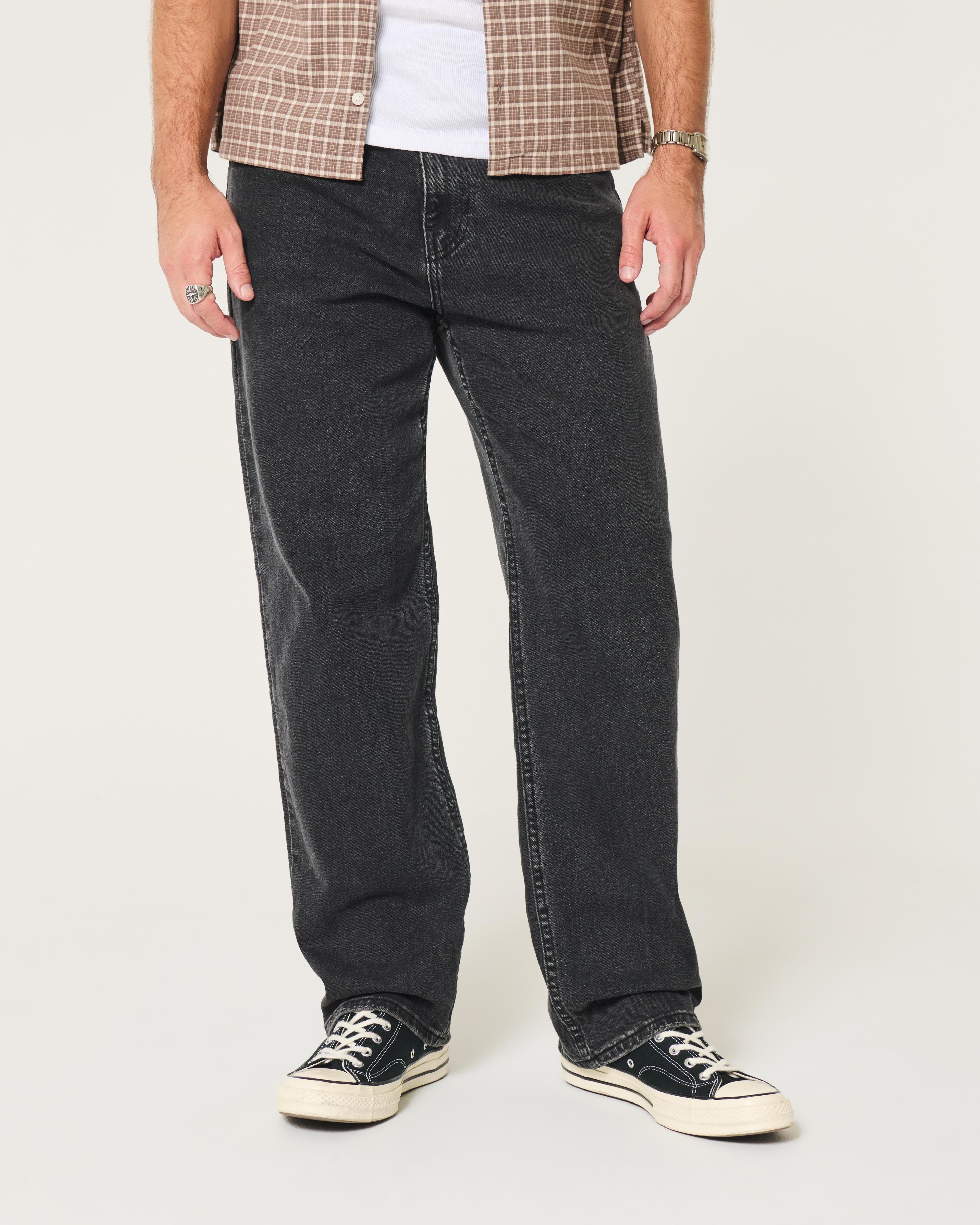 Washed Black Baggy Jeans Product Image