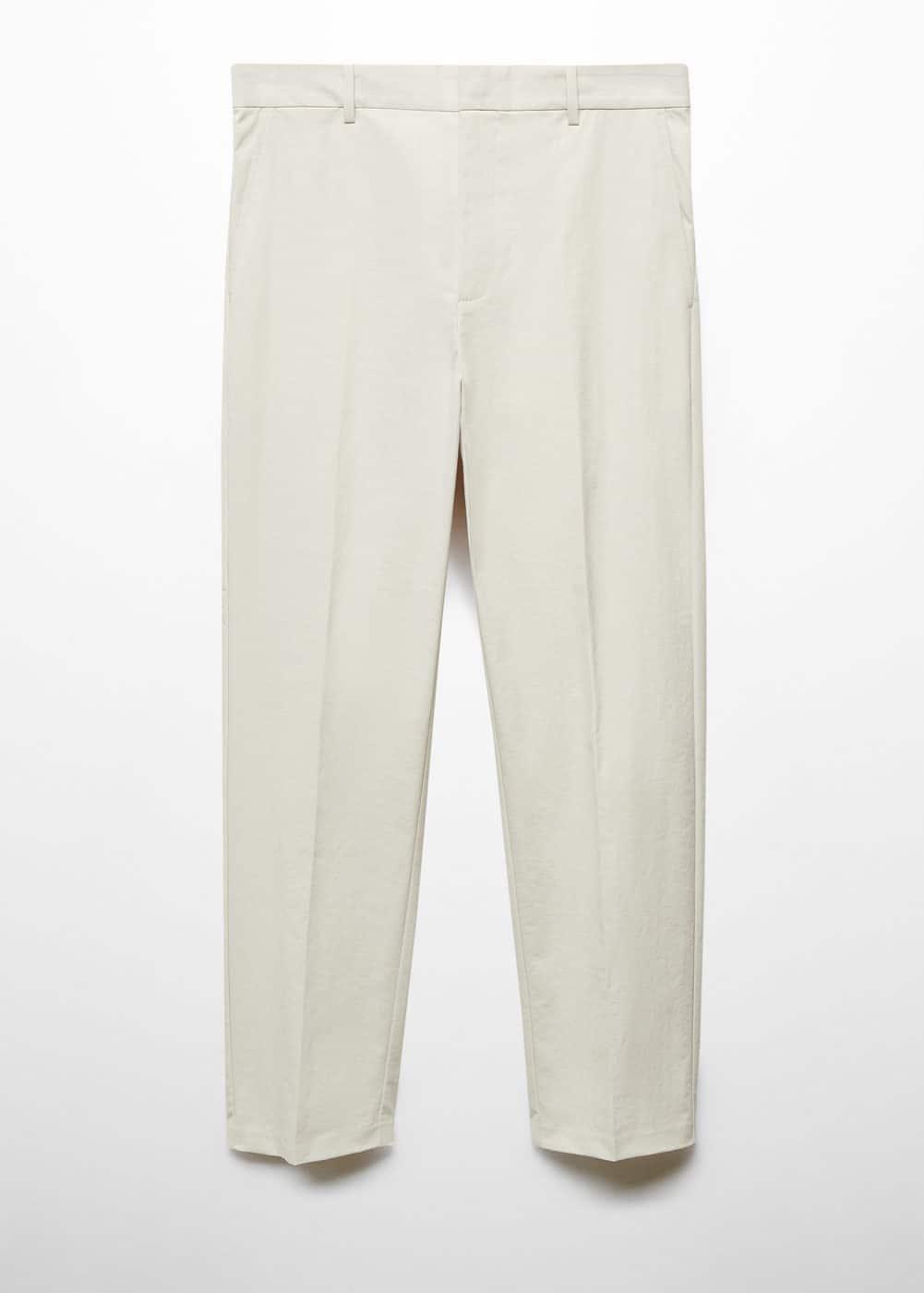 MANGO MAN - Slim fit technical fabric pants light/pastel greyMen Product Image