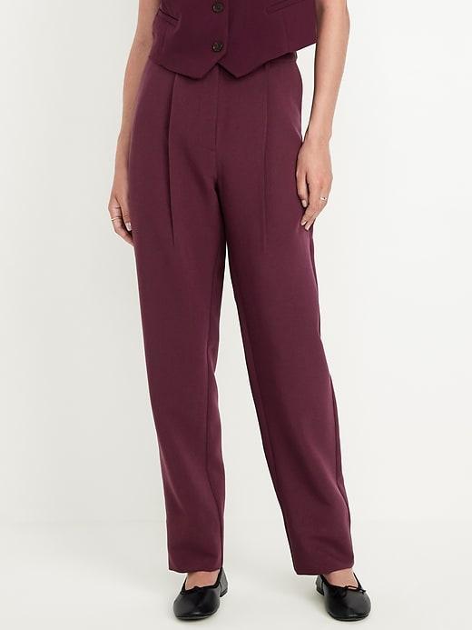 Extra High-Waisted Taylor Trouser Straight Pants Product Image