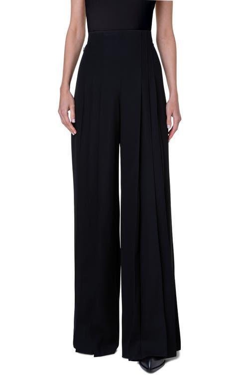 Womens Miyuki Wide-Leg Wool-Blend Pants Product Image