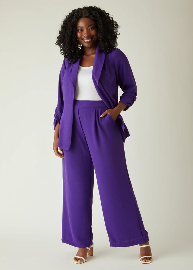 Plus Size Textured Wide Leg Pants Ashley Stewart Product Image