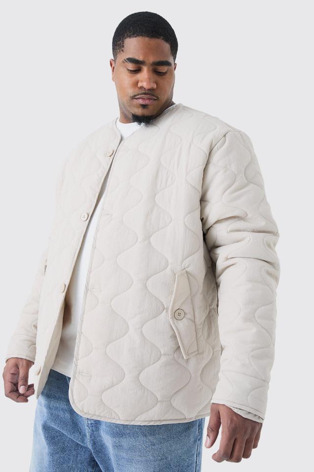 Plus Onion Quilted Liner Jacket | boohooMAN USA Product Image