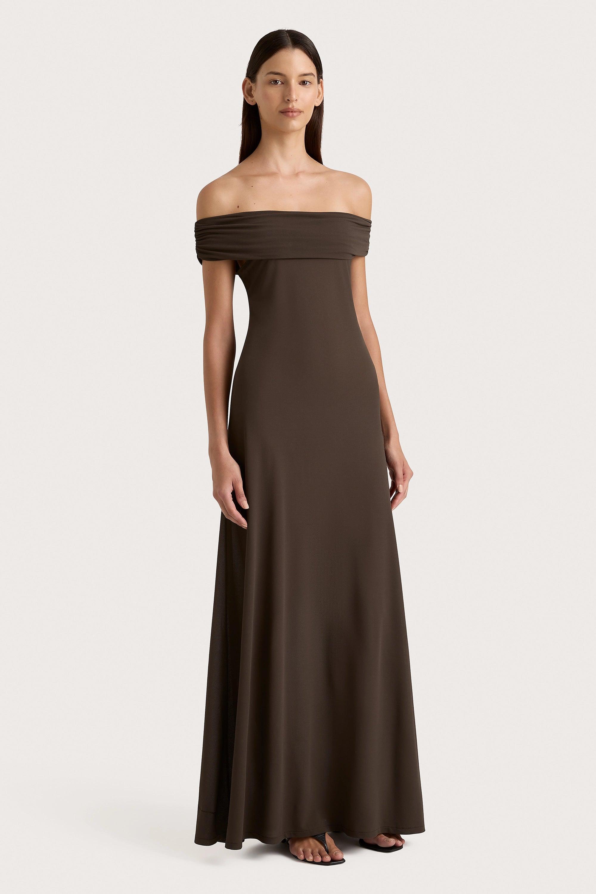 Sofie Maxi Dress Chocolate Brown Product Image