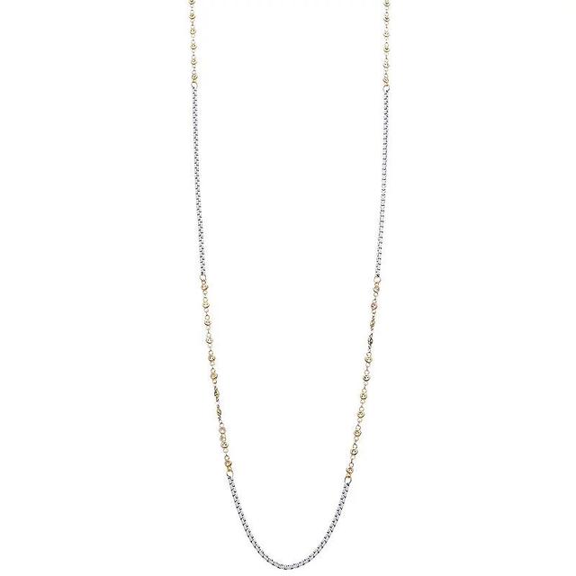 Juvell Two Tone 18k Gold Plated Cubic Zirconia Necklace, Womens Gold Tone Product Image