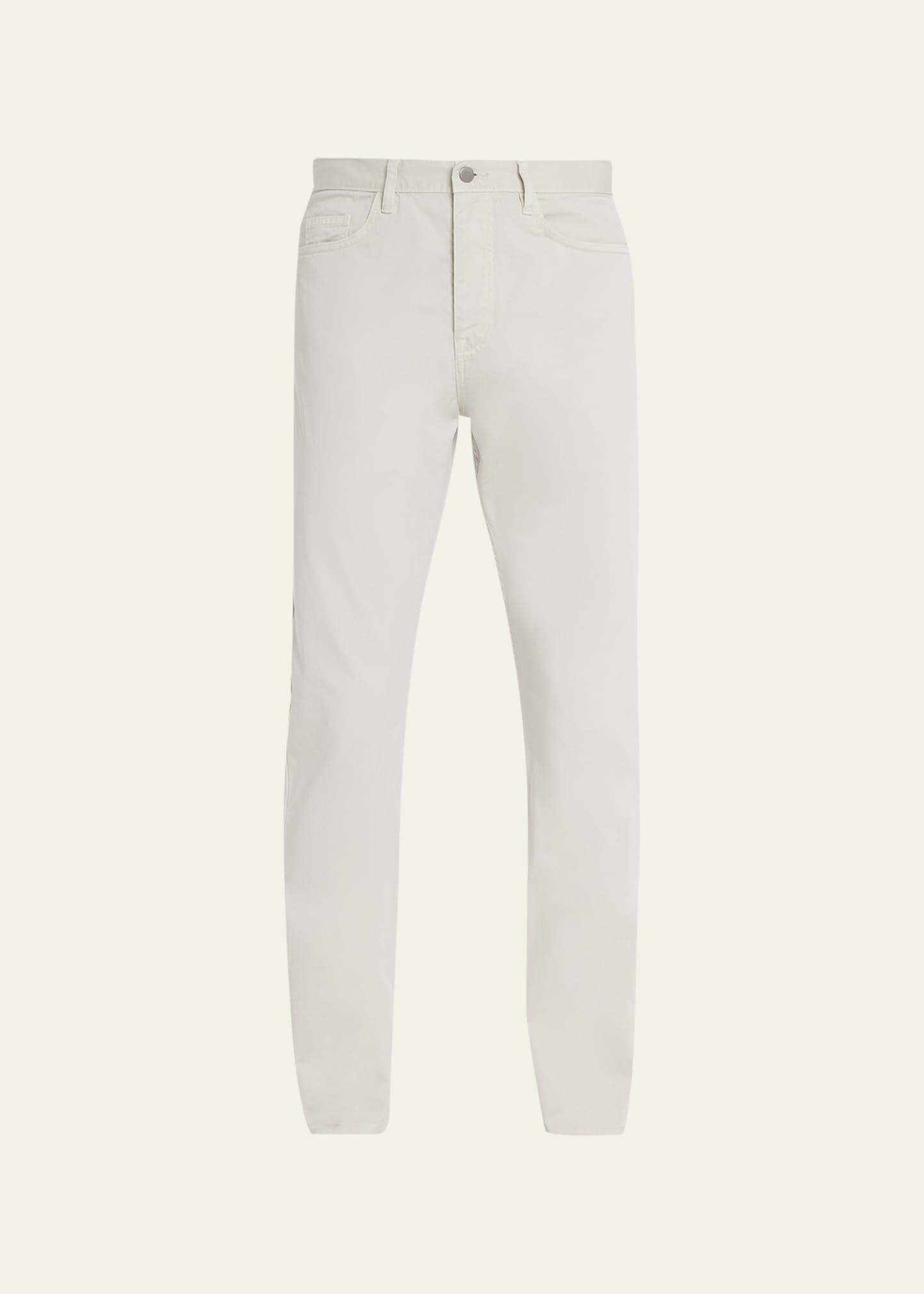 Mens 5-Pocket Stretch Cotton Button-Front Trousers Product Image