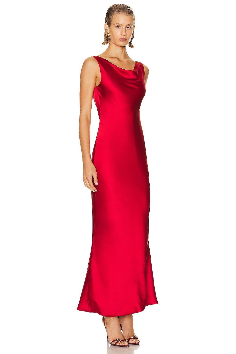 Norma Kamali Maria Gown Red. (also in L, M, S). Product Image