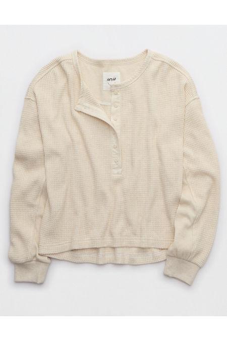 Aerie Waffle Henley Shirt Women's Product Image